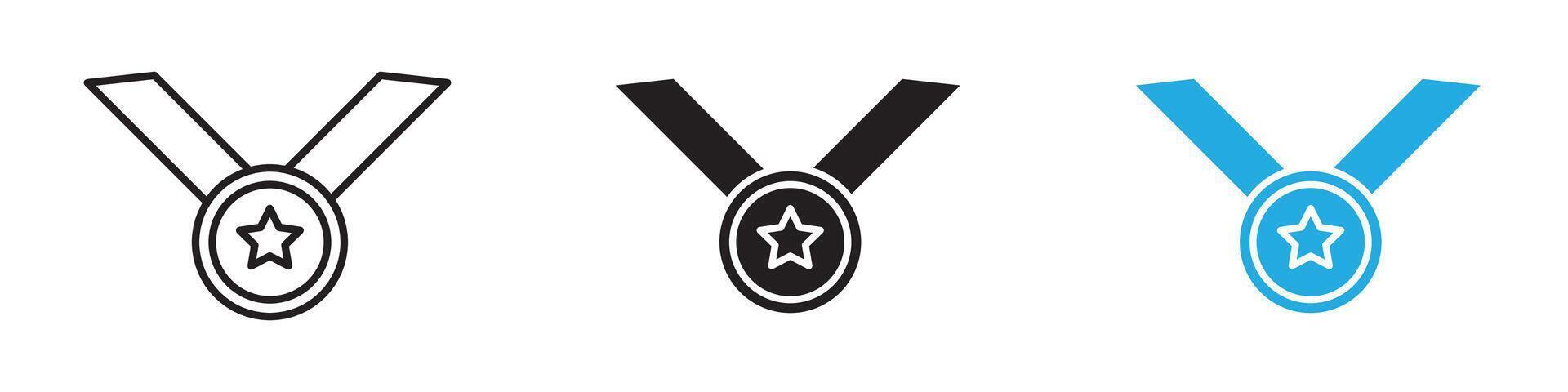 Medal Icon thin line illustration vector