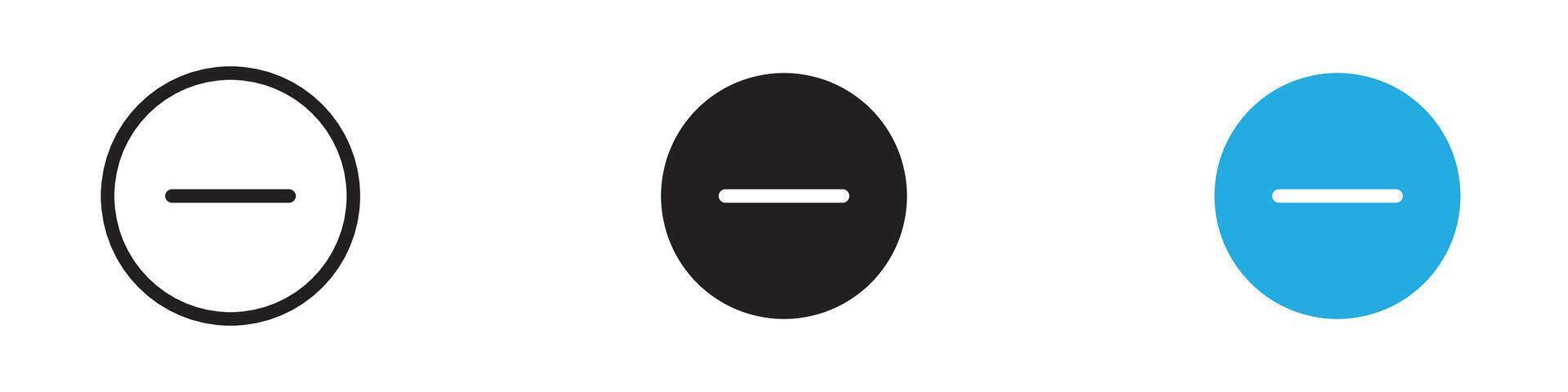 Minus Icon thin line illustration vector