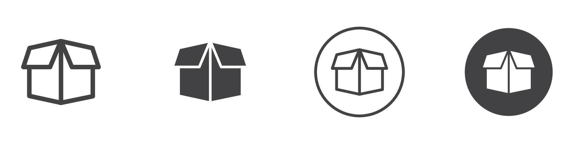 Open box icon thin line illustration vector