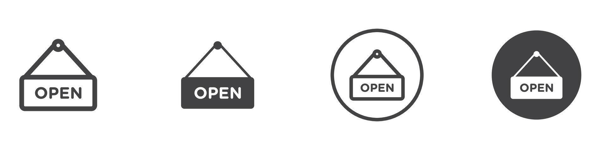 Open icon thin line illustration vector