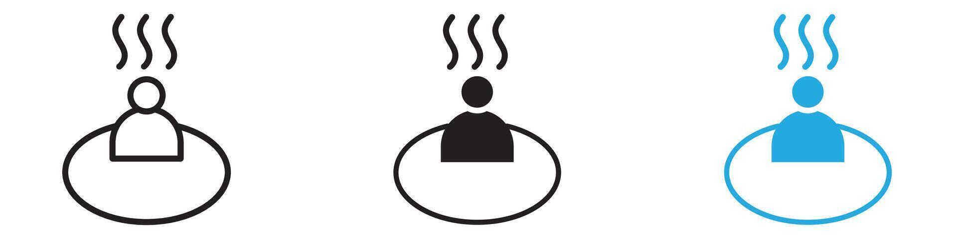 Onsen icon thin line illustration vector