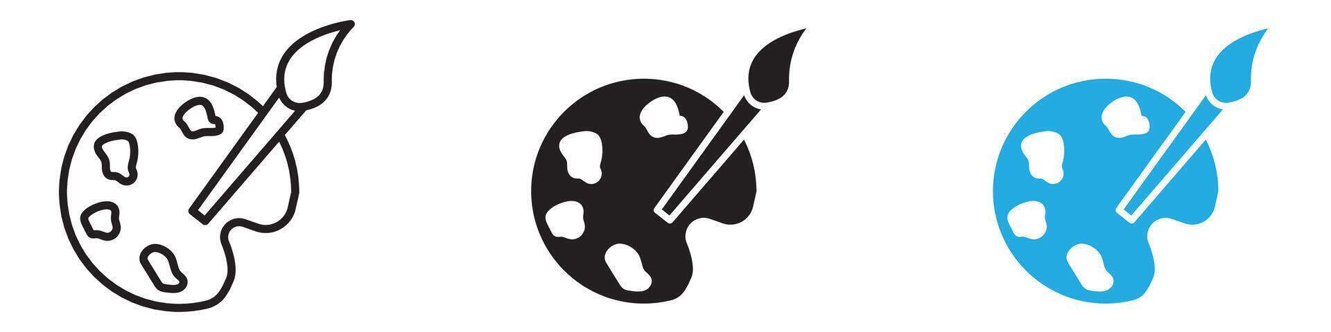 Palette icon thin line illustration vector