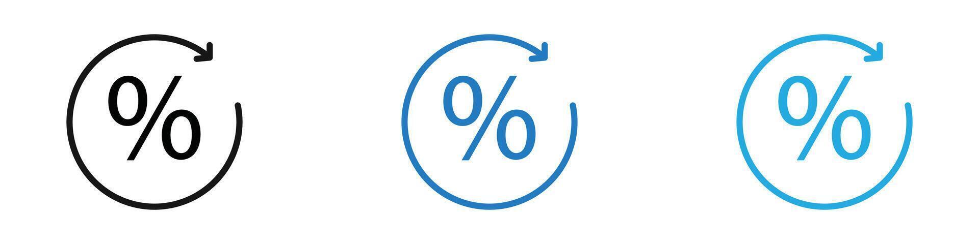 Percentage Icon thin line illustration vector
