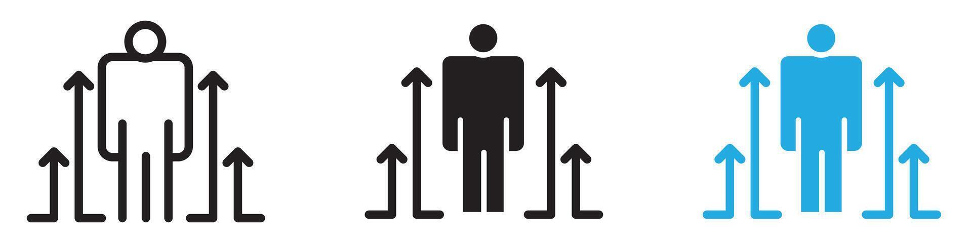 Personal development icon thin line illustration vector