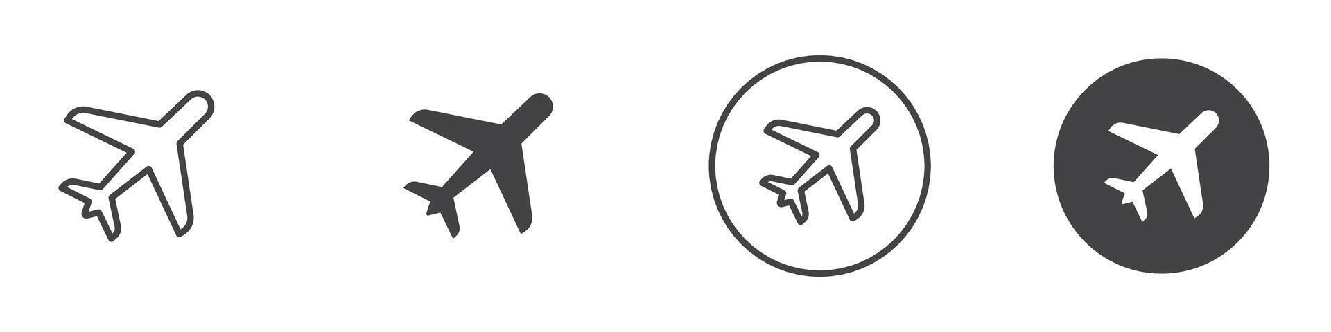 Plane icon thin line illustration vector