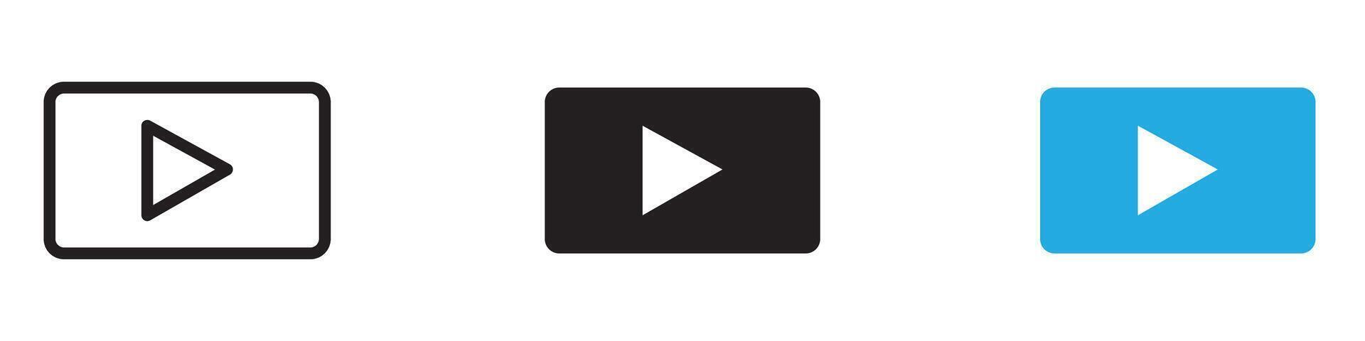 Play icon thin line illustration vector