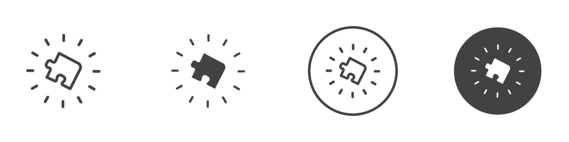 Puzzle icon thin line illustration vector