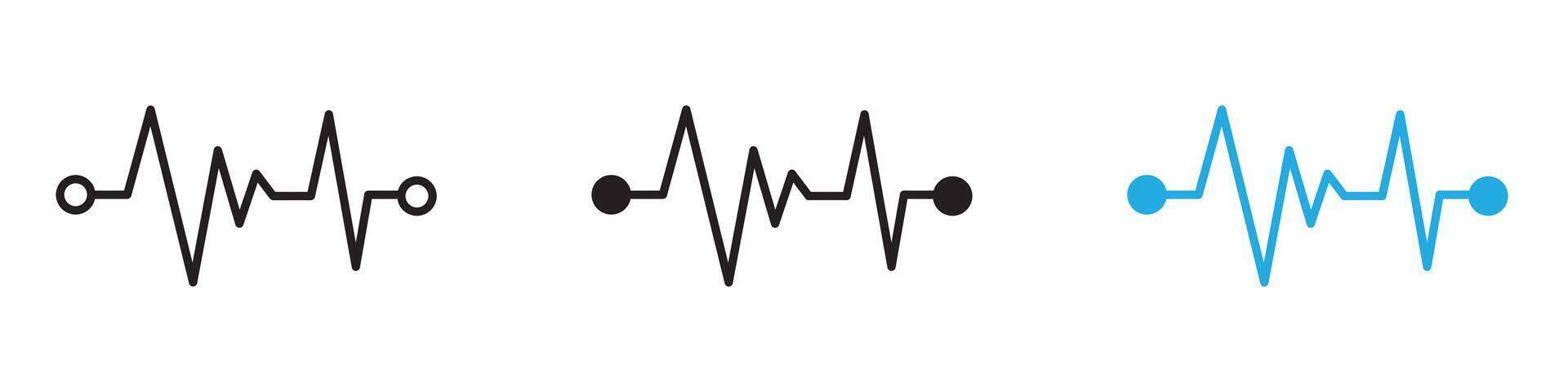 Pulse icon thin line illustration vector