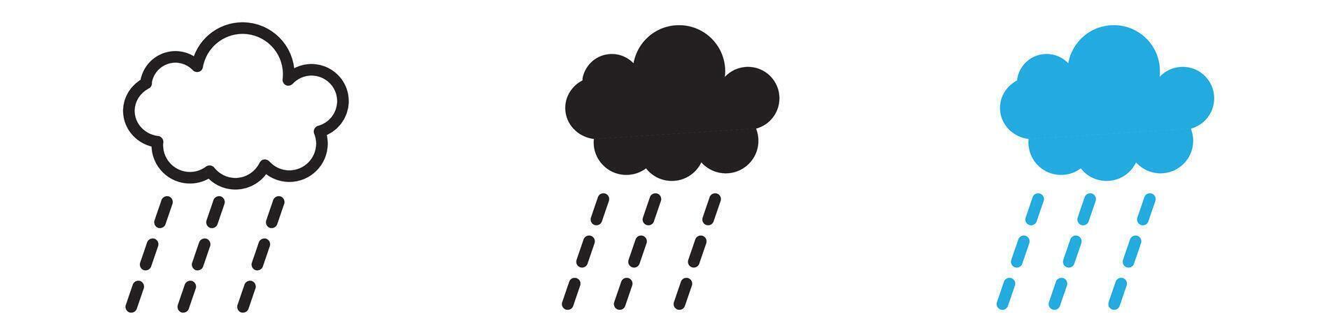 Rainy icon thin line illustration vector