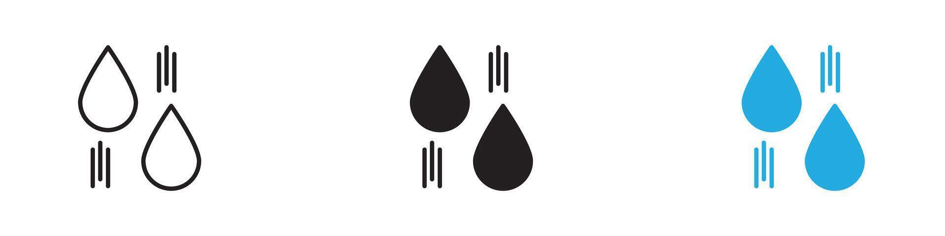 Raindrops icon thin line illustration vector