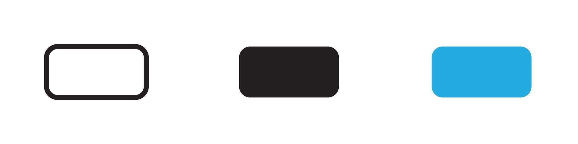 Rectangle icon thin line illustration vector