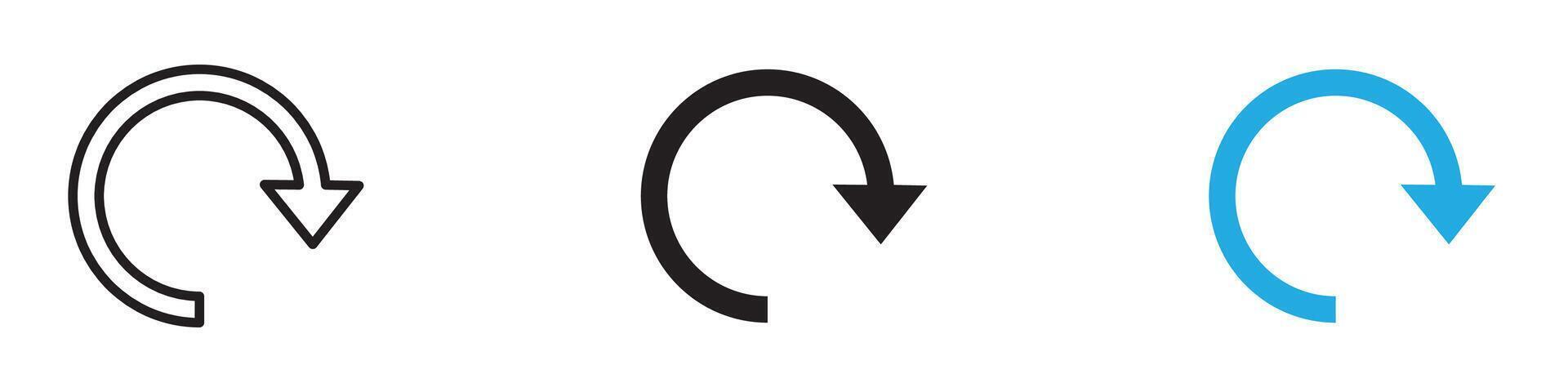 Repeat icon thin line illustration vector