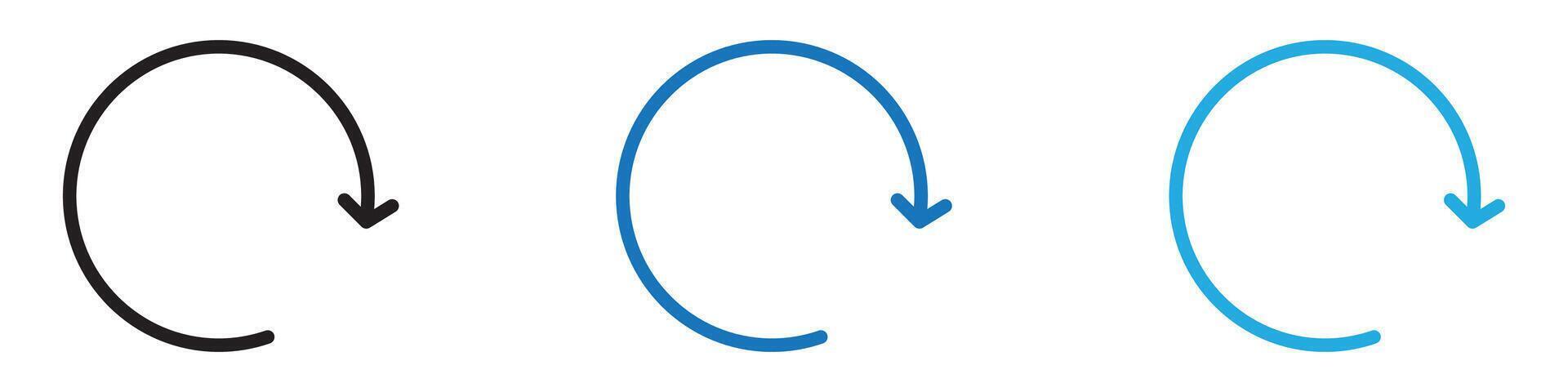 Reload button icon thin line illustration vector