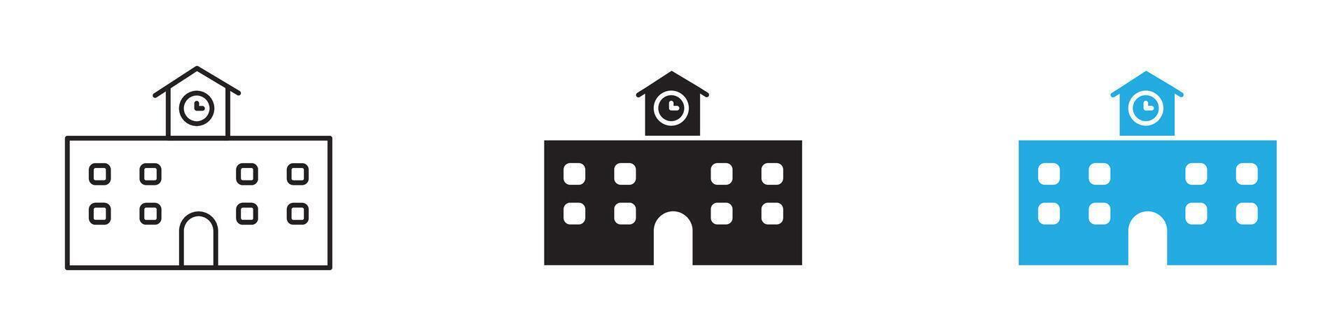 School icon thin line illustration vector