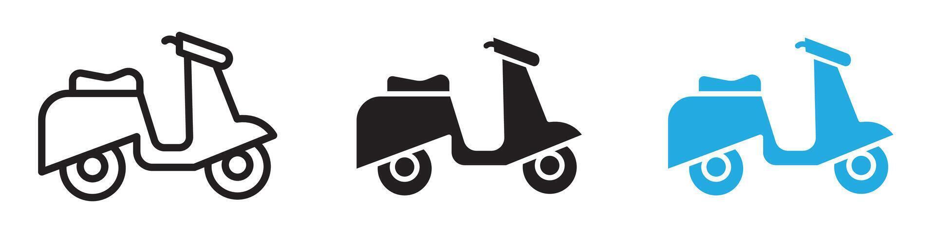 Scooter bike icon thin line illustration vector