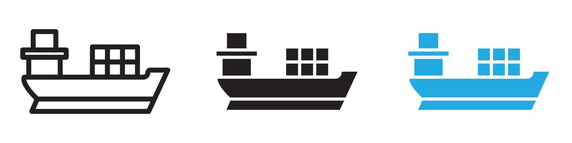 Ship icon thin line illustration vector