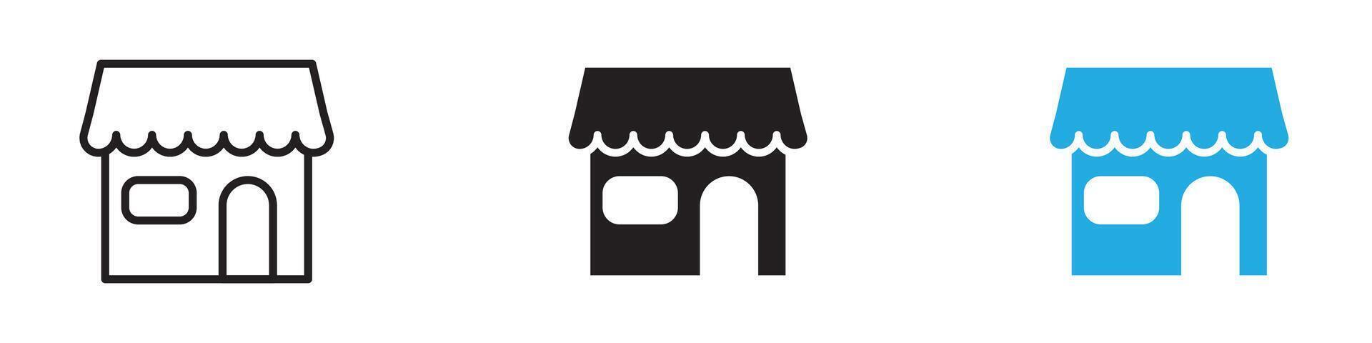 Shop icon thin line illustration vector