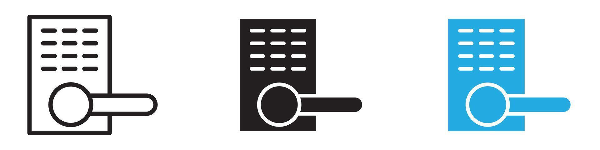 Smart lock icon thin line illustration vector