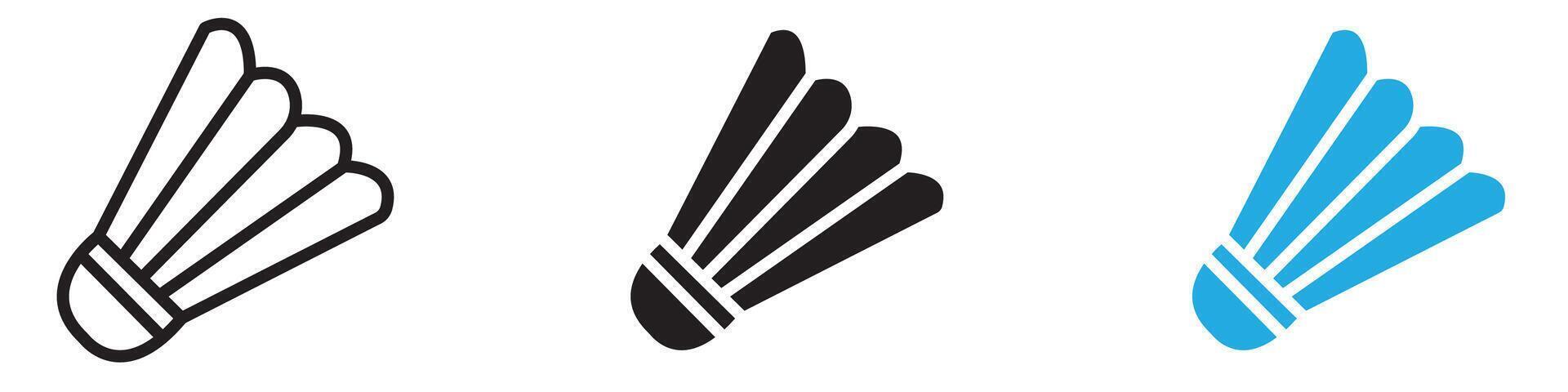 Shuttlecock icon thin line illustration vector