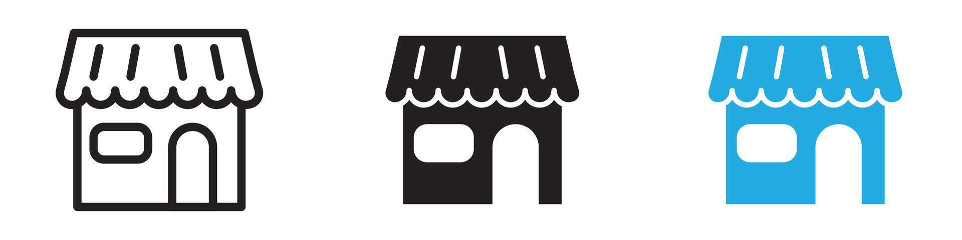 Store icon thin line illustration vector