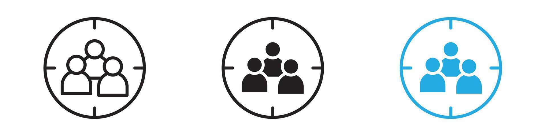 Target audience icon thin line illustration vector