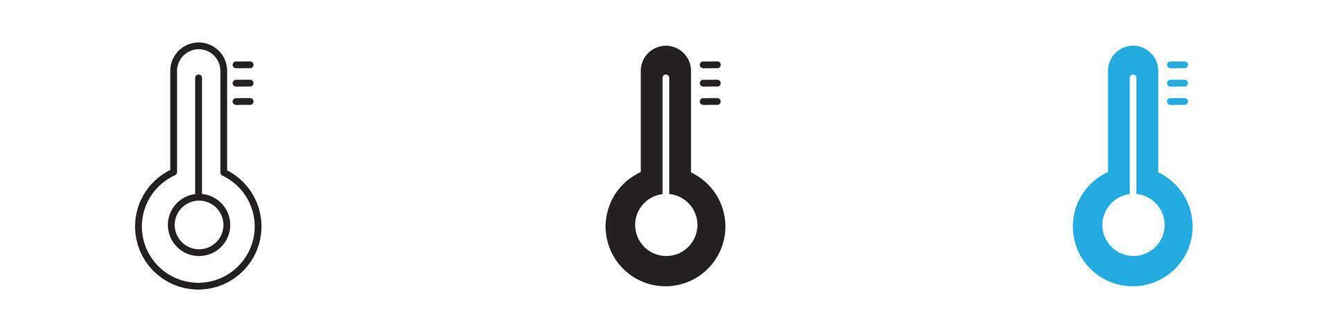 Temperature icon thin line illustration vector