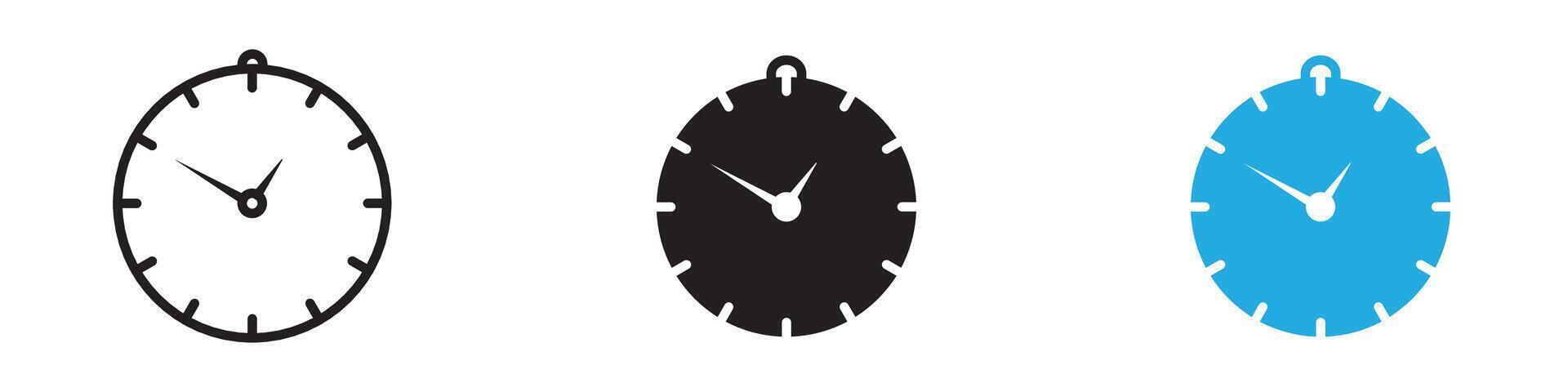 Time icon thin line illustration vector