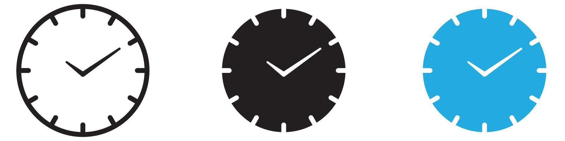 Time icon thin line illustration vector