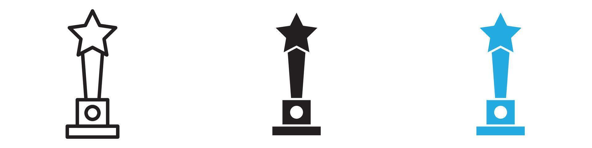Trophy icon thin line illustration vector