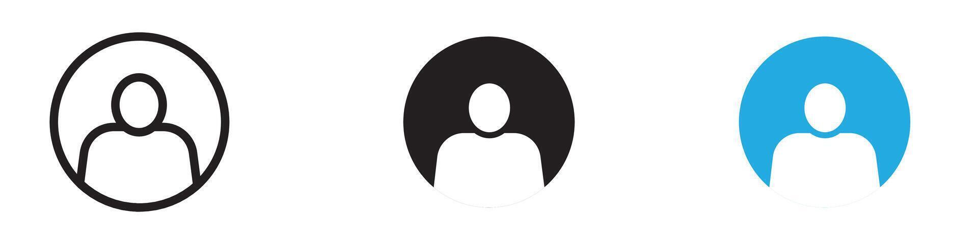 User icon thin line illustration vector