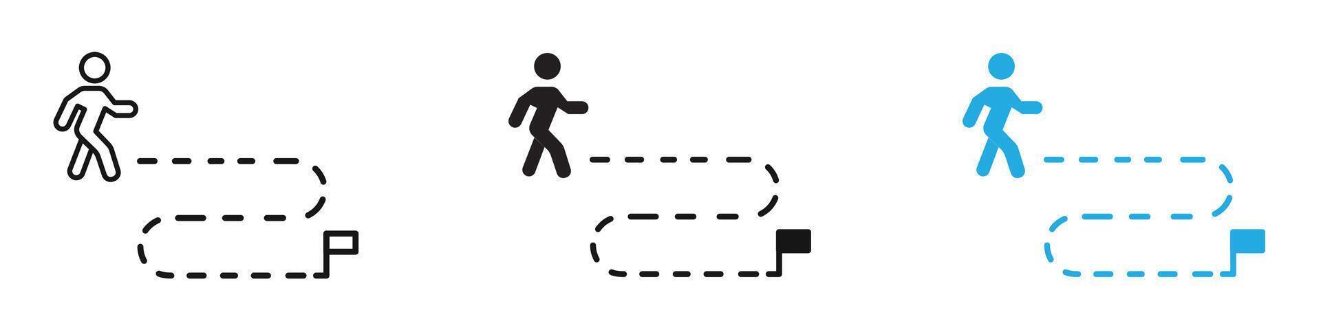 Walk icon thin line illustration vector