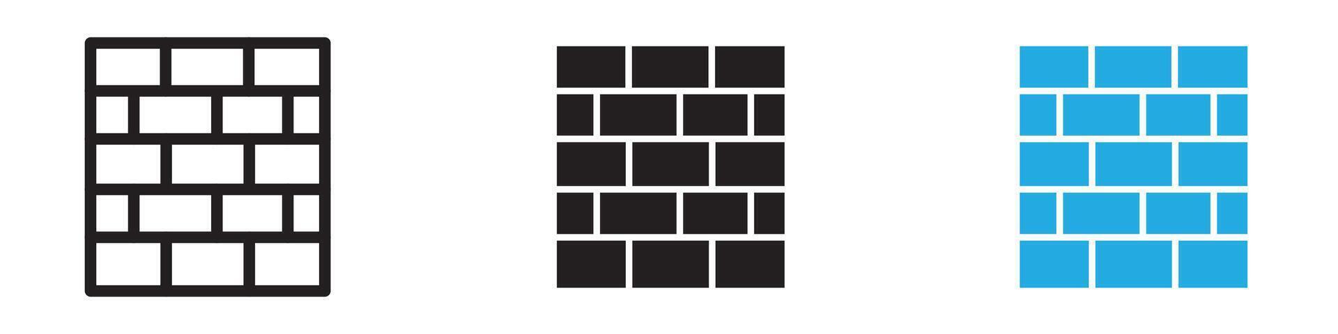 Wall icon thin line illustration vector