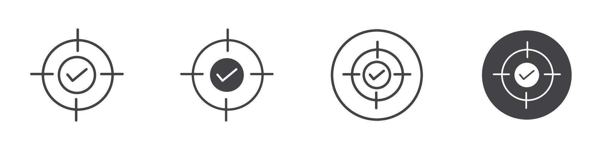 Accuracy icon thin line illustration vector