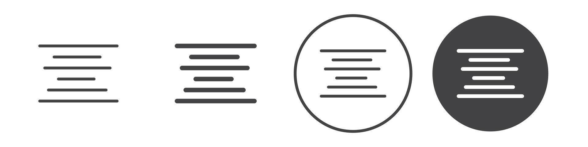 Align center icon thin line illustration vector