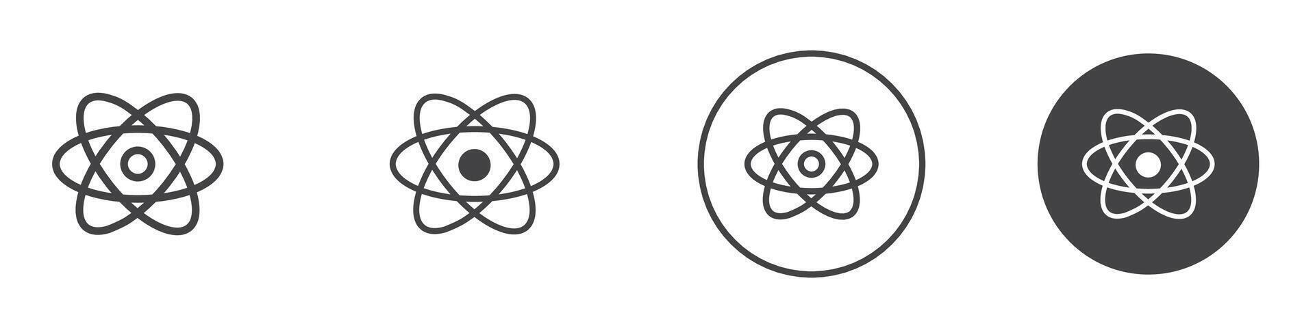 Atom Icon thin line illustration vector