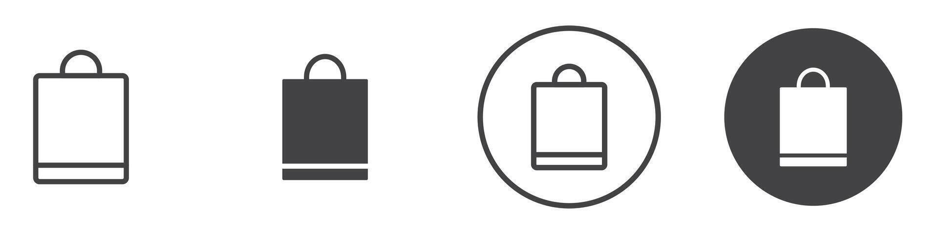 Bags Shopping icon thin line illustration vector