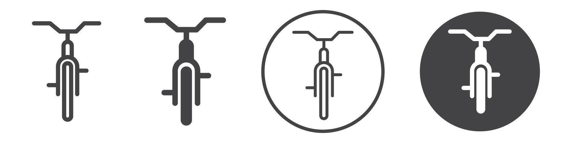 Bicycle icon thin line illustration vector