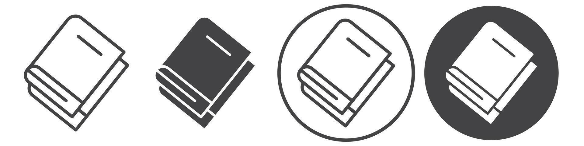 Book icon thin line illustration vector