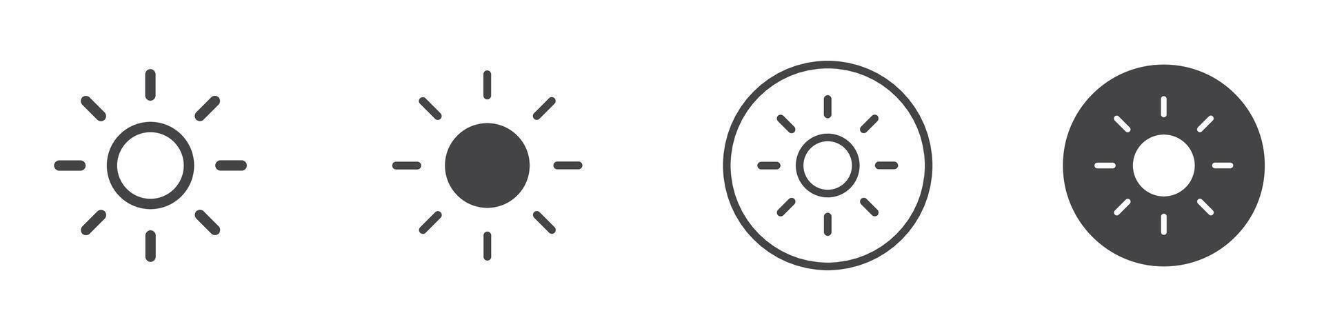 Brightness icon thin line illustration vector