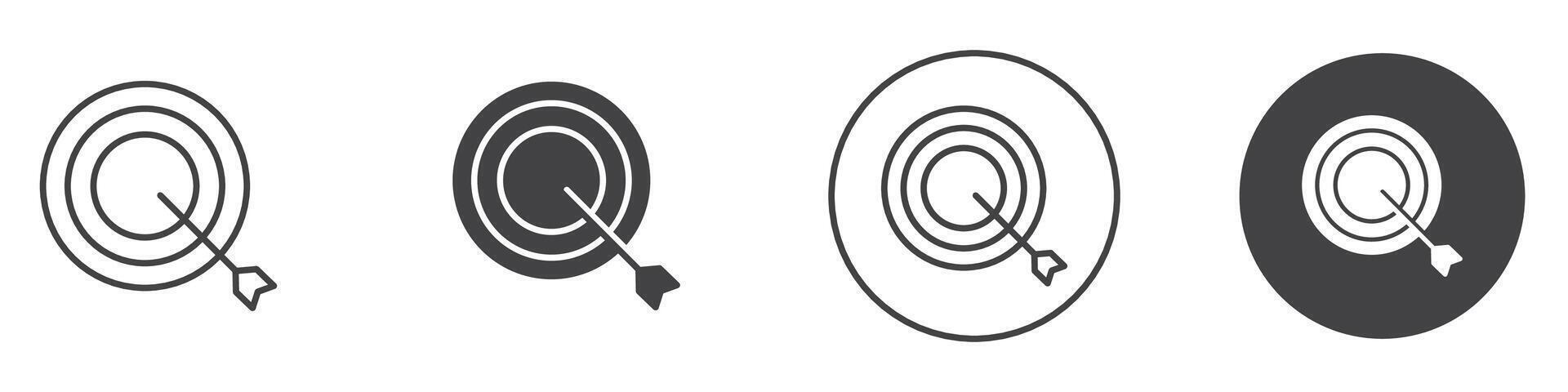 Bullseye icon thin line illustration vector