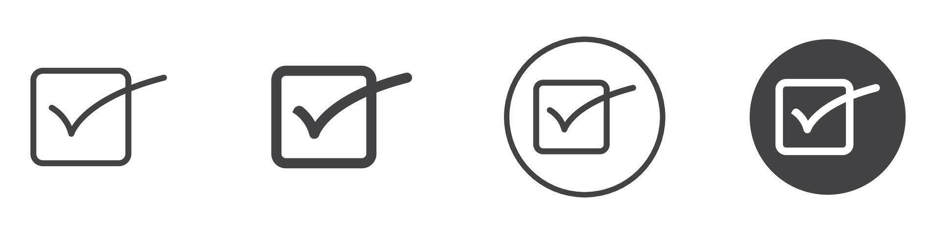 Check icon thin line illustration vector