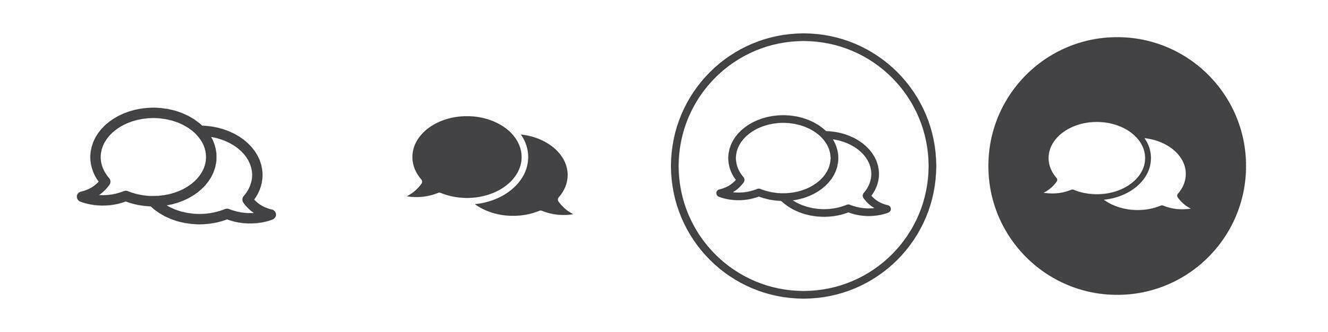 Chat Icon thin line illustration vector