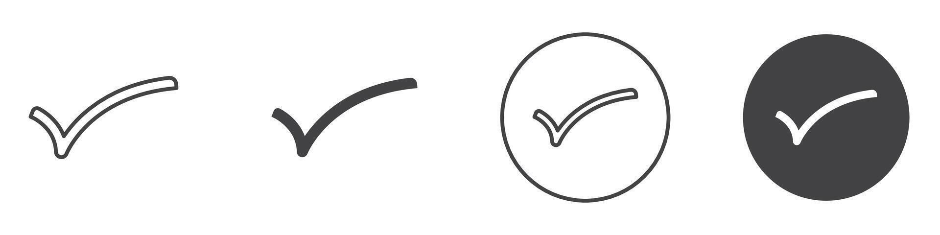 Checkmark Icon thin line illustration vector