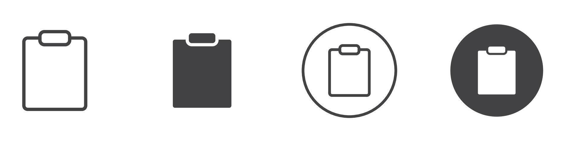 Clipboard icon thin line illustration vector