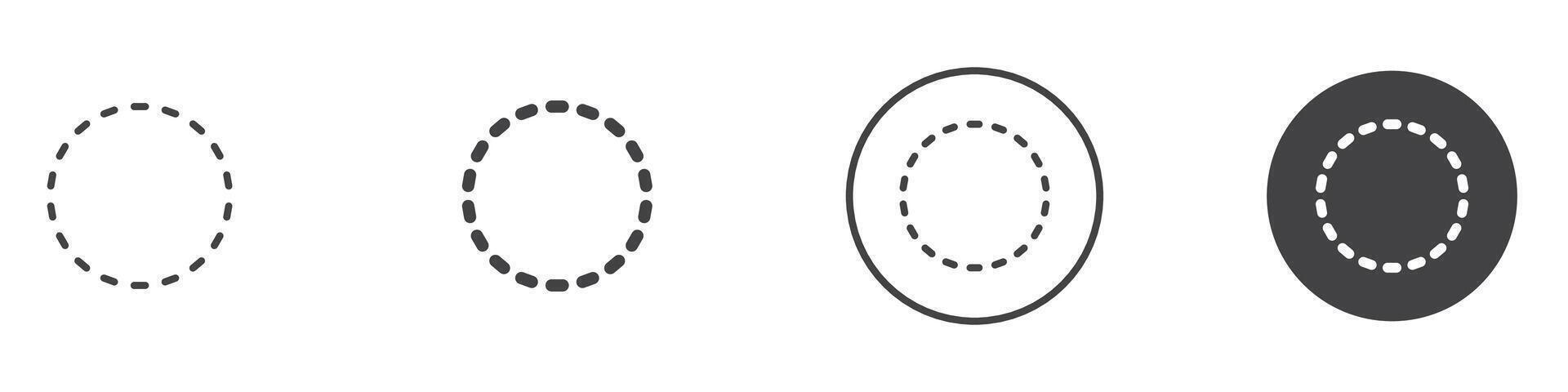 Circle icon thin line illustration vector
