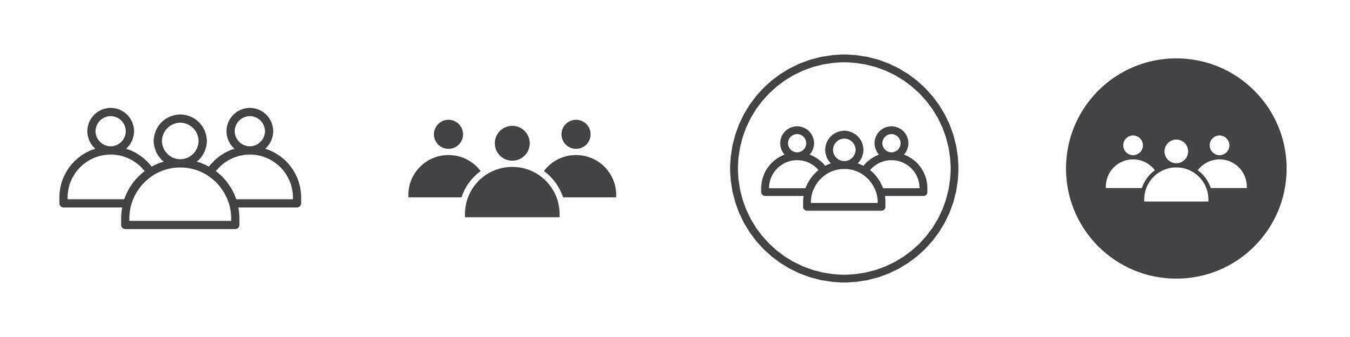 Community icon thin line illustration vector