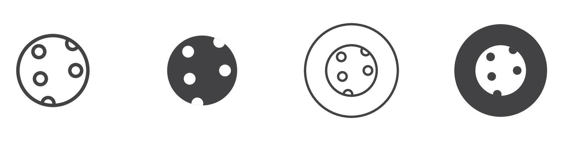 Cookie icon thin line illustration vector