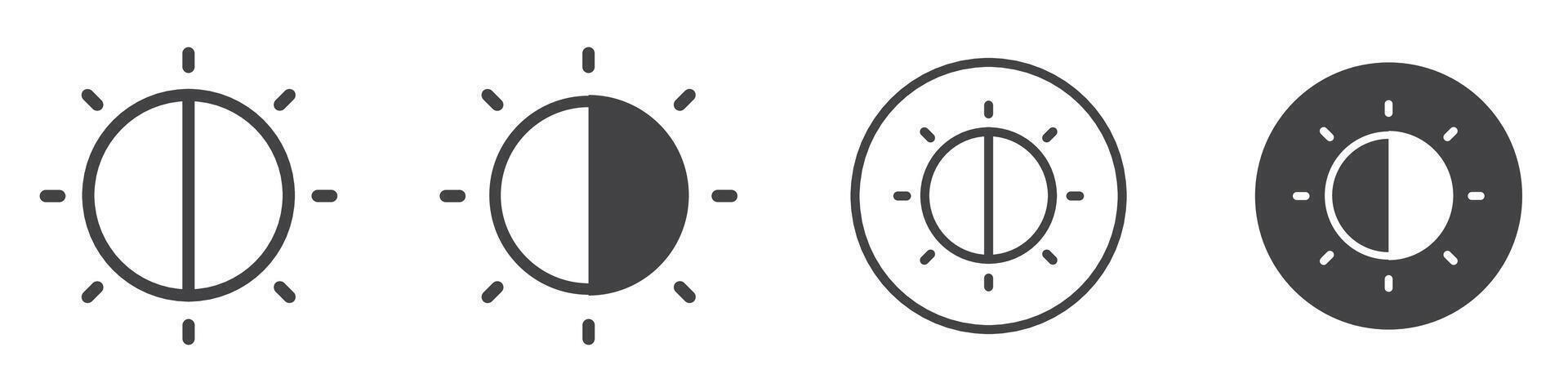 Contrast icon thin line illustration vector