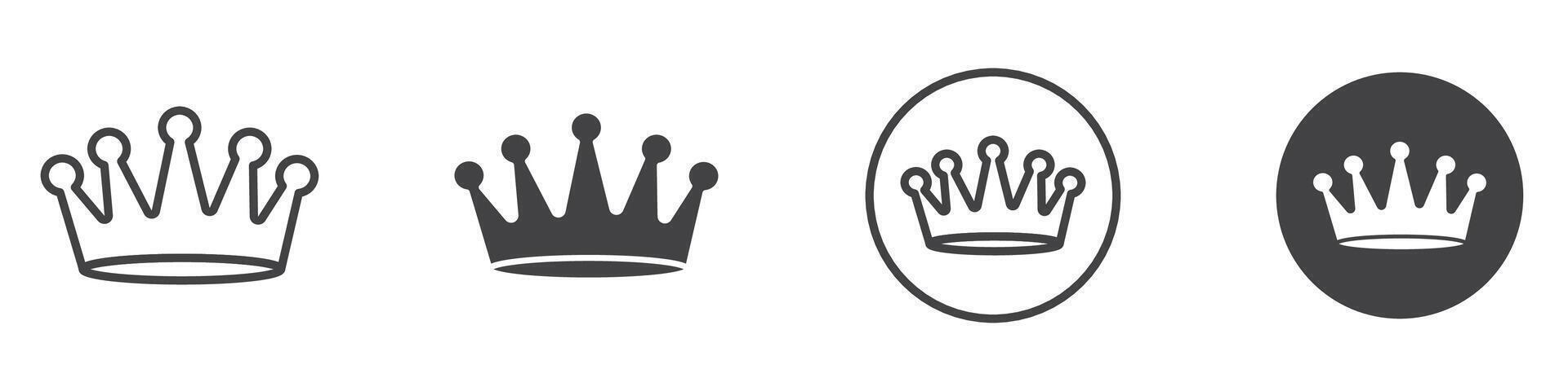Crown icon thin line illustration vector