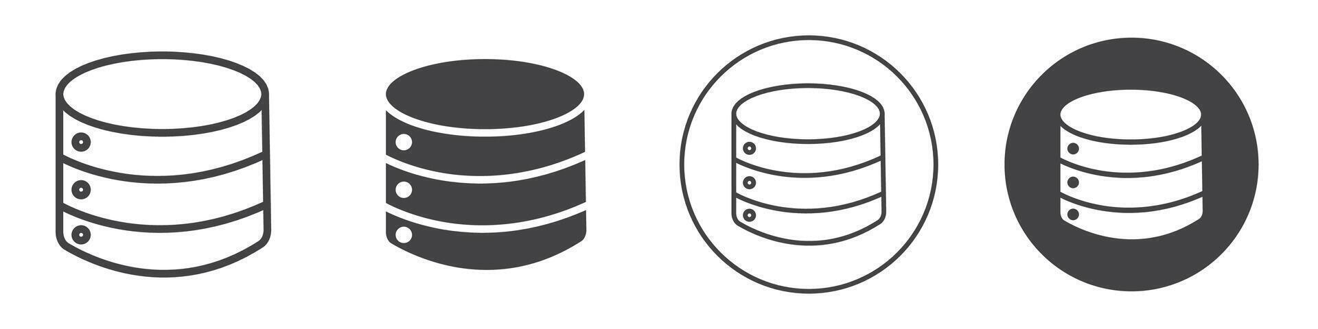 Database icon thin line illustration vector